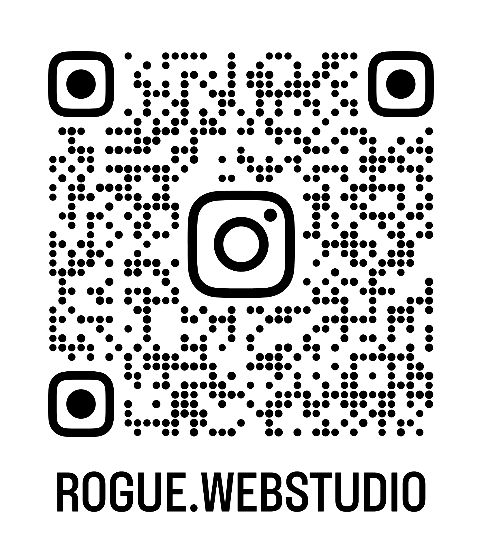 Scan to follow Rogue Web Studio on Instagram